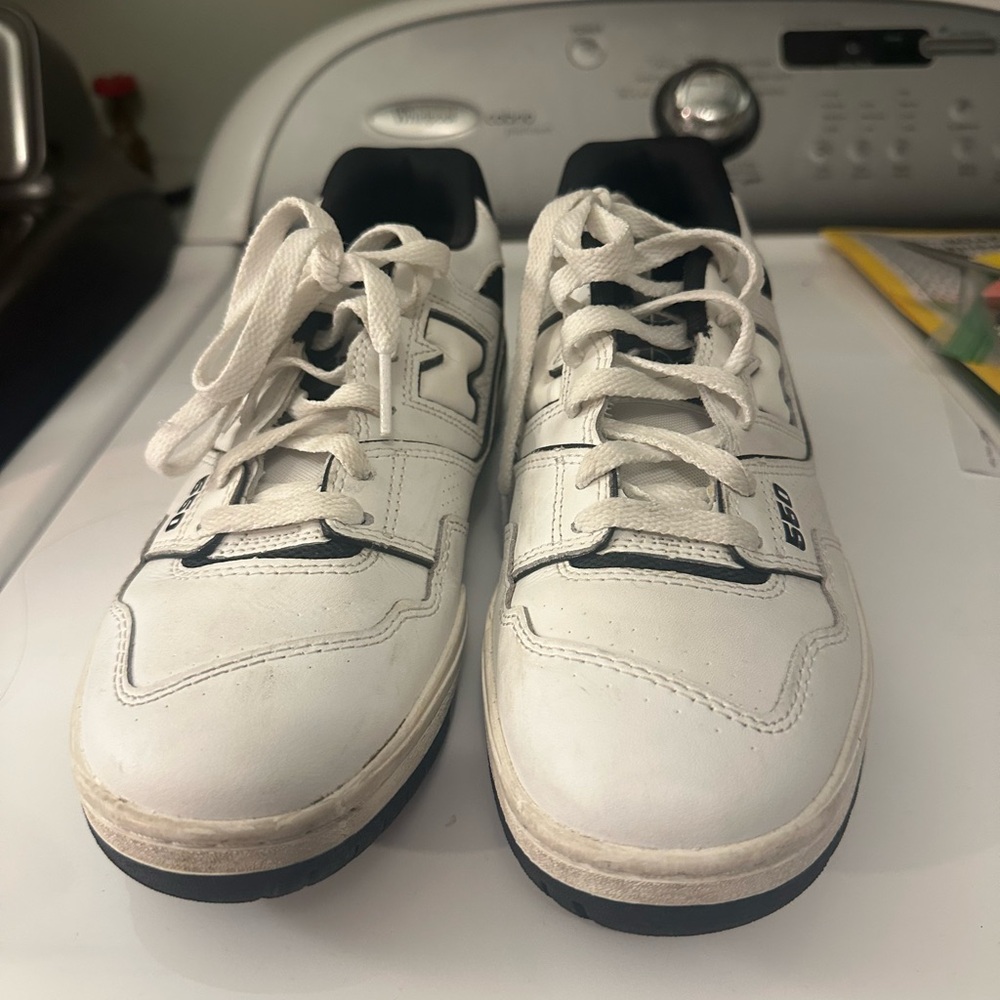 New Balance White and Black Men's Sneakers